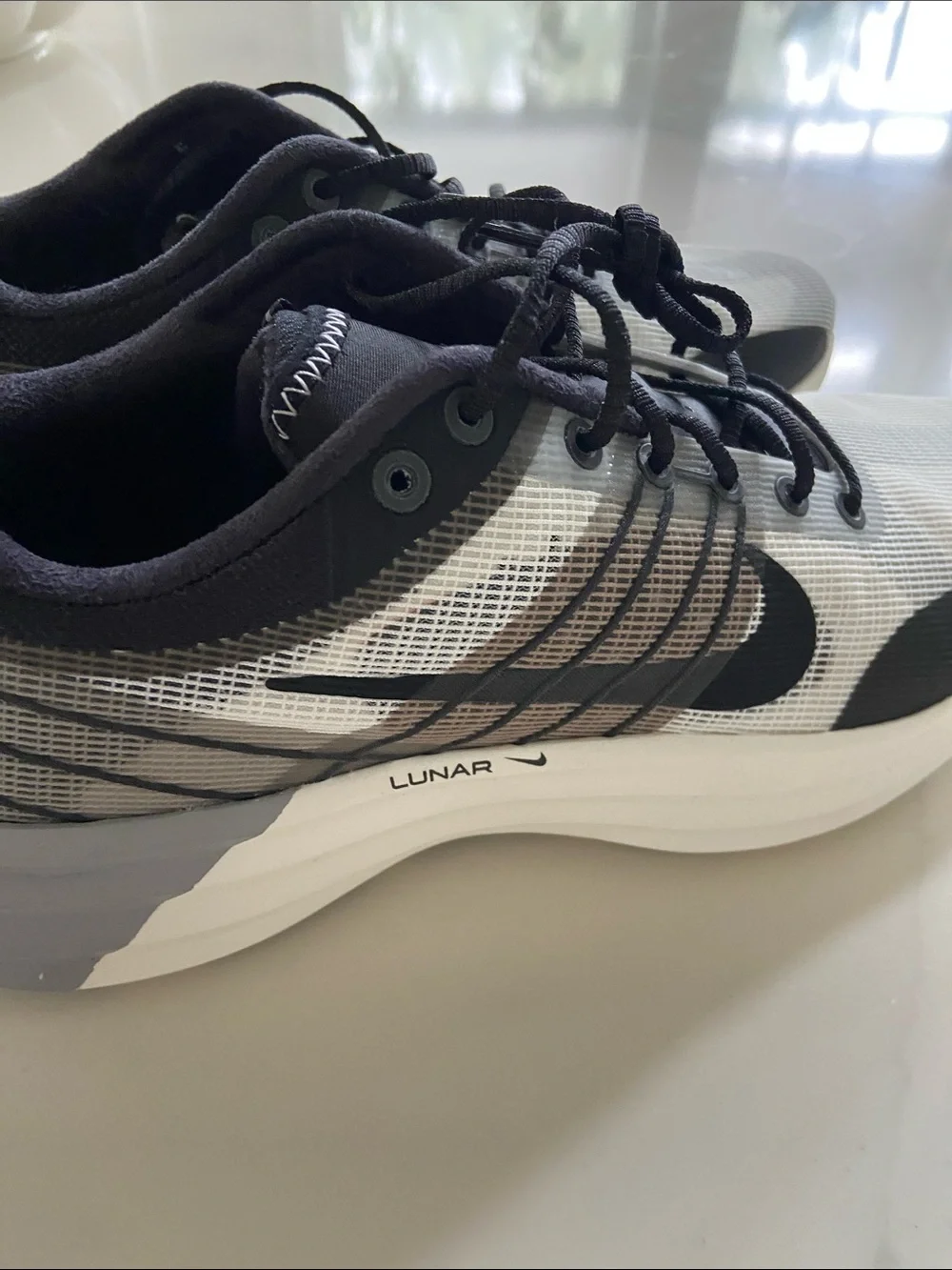 Nike Men’s Black, White and Gray Athletic Running Shoes - Picture 14 of 16